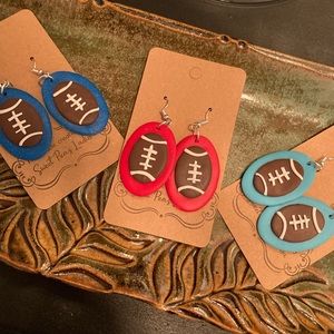 Lightweight Polymer Clay ACC Football Dangles.